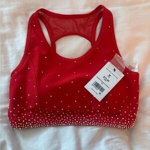 REBEL MISS AMERICA CROWNWORTHY SPORTS BRA: